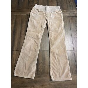 Old Navy Maternity Tan Stretch Velvet Low Rise Elastic Waist Size XS